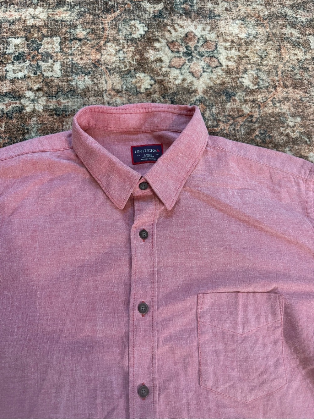 UNTUCKit Men’s Button-Down Shirt in Dusty Rose